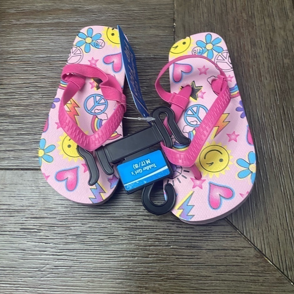 Toddler girls flip-flop pink size 7 new with tag